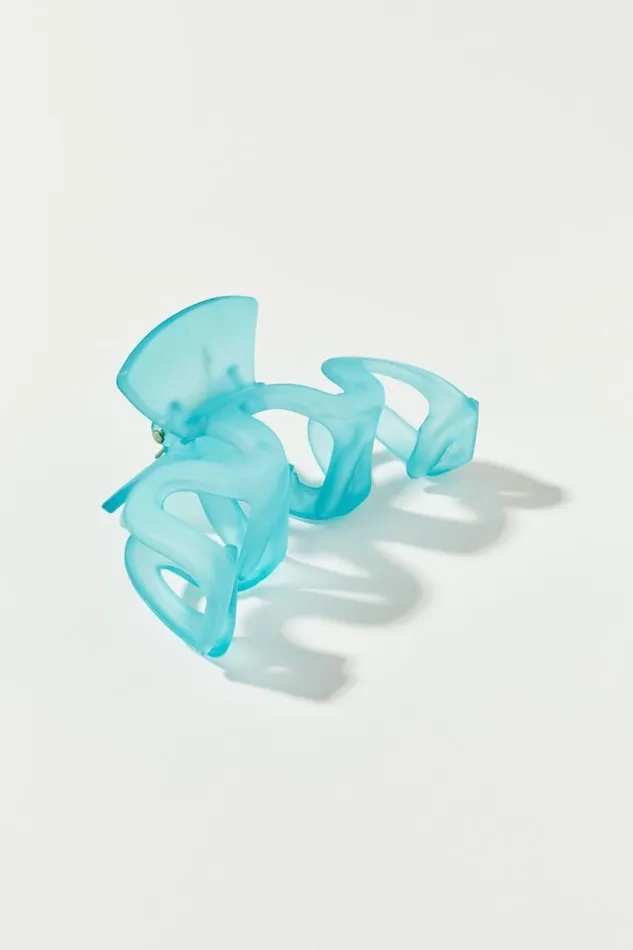 Lucky Brand Wavy Claw Medium Dark Blue Women Hair Accessories