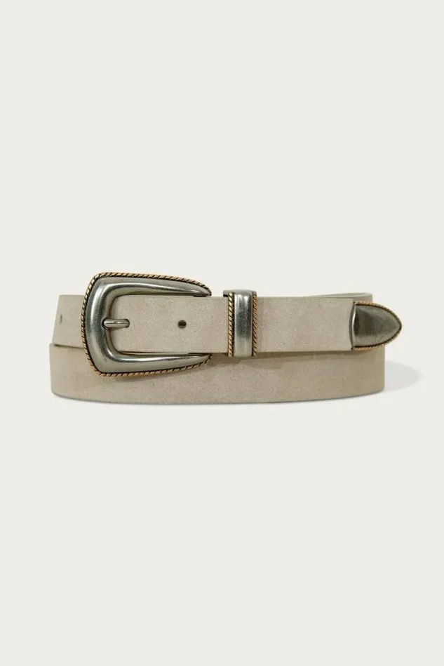 Lucky Brand Western Suede Belt Natural Women Belts