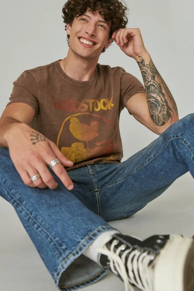 Lucky Brand Woodstock Carafe Men Graphic Tees