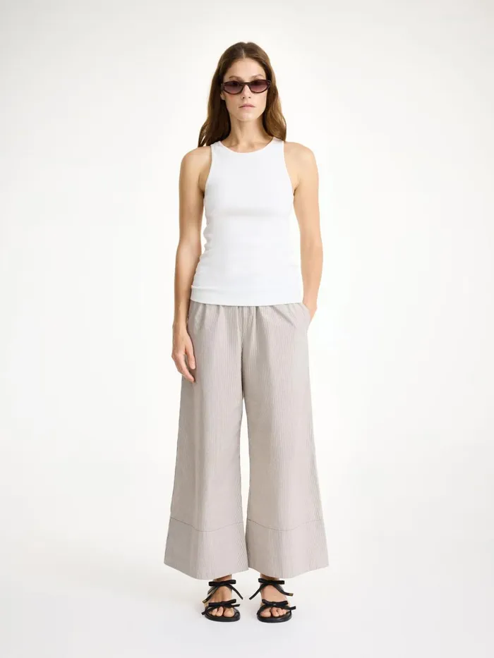 Luisa HighWaist Trousers Warm Brown Women By Malene Birger Trousers