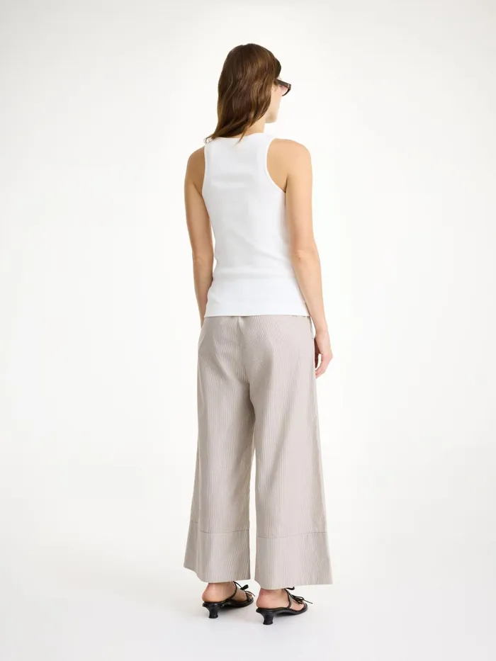 Luisa HighWaist Trousers Warm Brown Women By Malene Birger Trousers