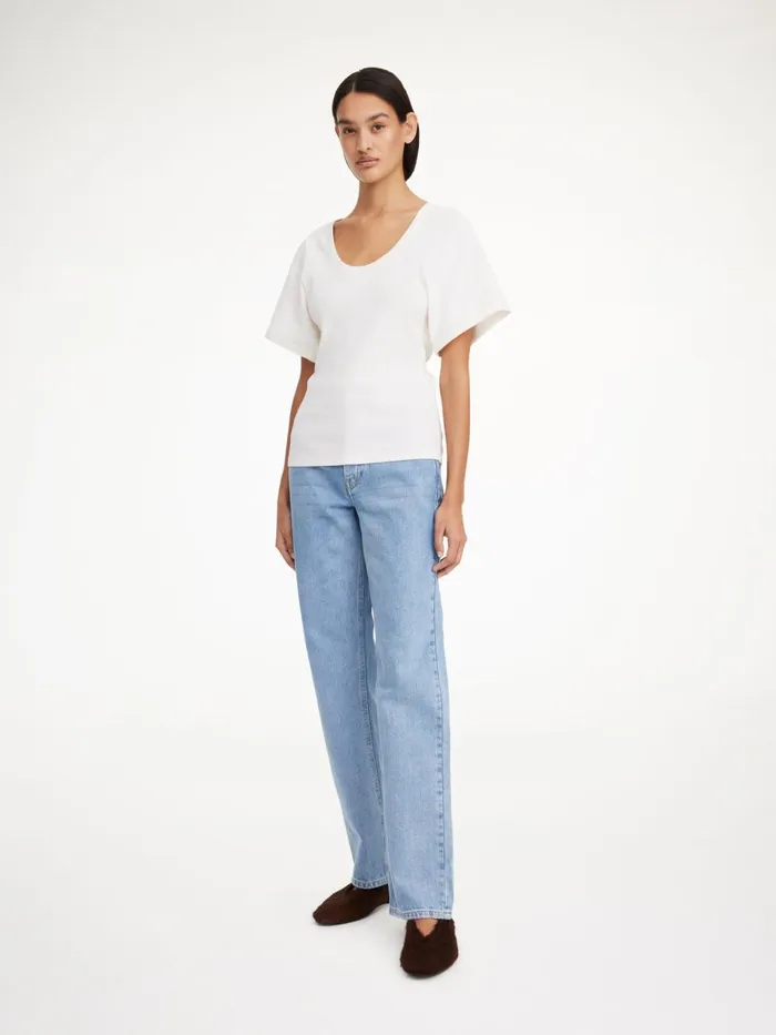 Lunai TShirt Soft White Women By Malene Birger Tops and Blouses