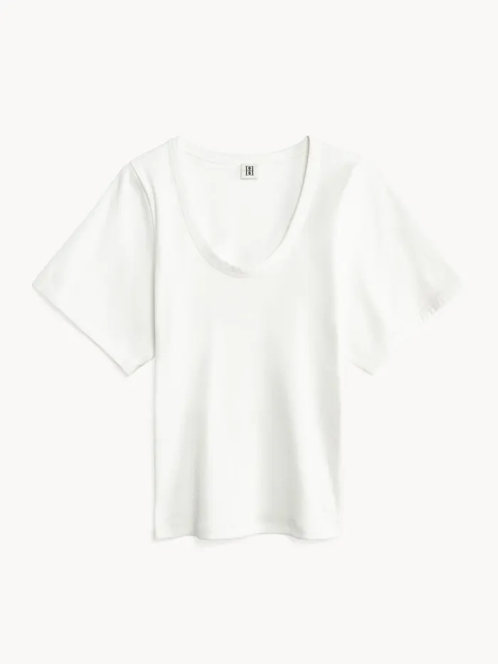 Lunai TShirt Soft White Women By Malene Birger Tops and Blouses