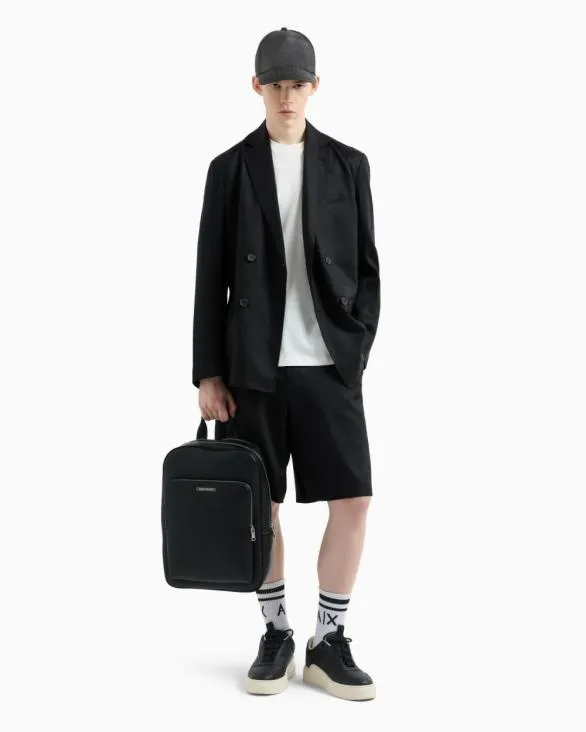Lyocell Bermuda Shorts Black Men Armani Trousers And Shorts Lyocell Bermuda Shorts Black Men Armani Trousers And Shorts