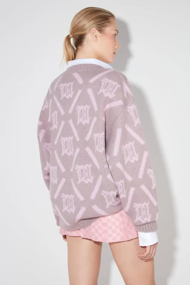 M Argyle Knit Smokey Pink Women MISBHV Knitwear