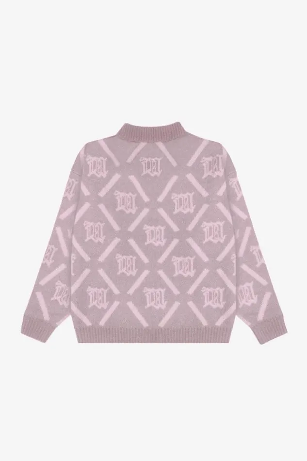 M Argyle Knit Smokey Pink Women MISBHV Knitwear