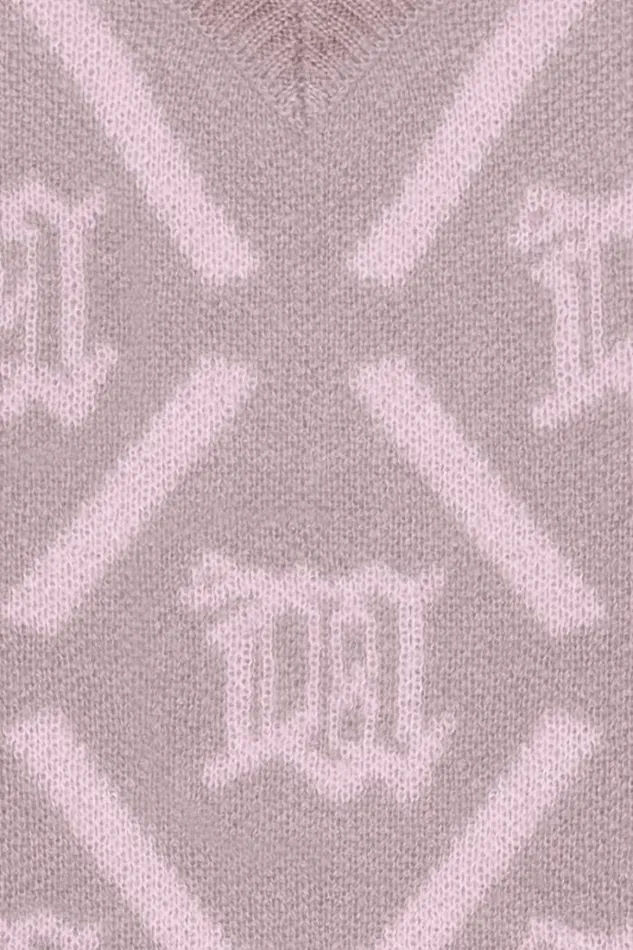 M Argyle Knit Smokey Pink Women MISBHV Knitwear