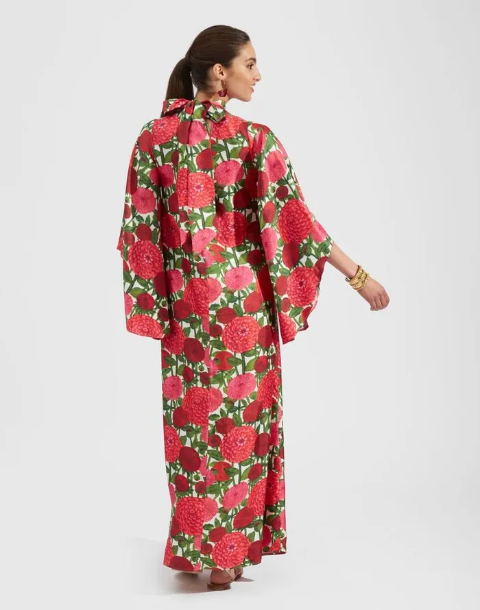 Magnifico Dress Pink Dahlias Women La Double J Dresses Magnifico Dress Pink Dahlias Women La Double J Dresses