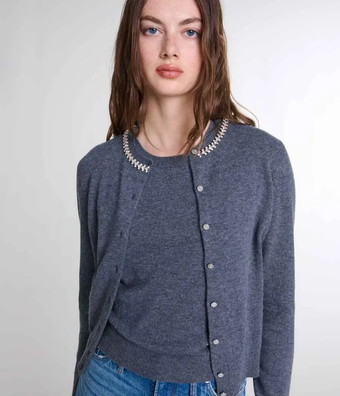 Maje 2in1 Cashmere Cardigan Women Sweaters and Cardigans