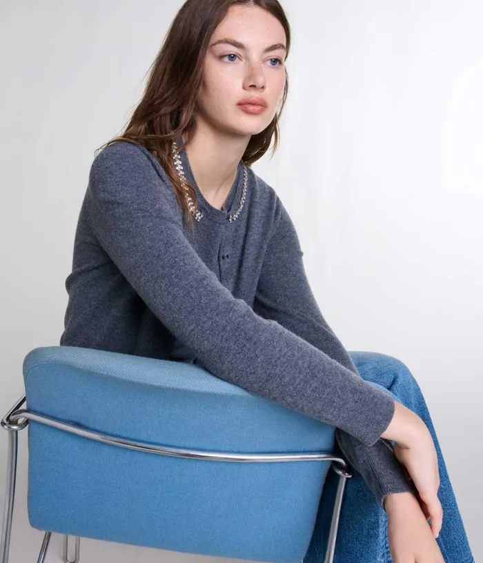 Maje 2in1 Cashmere Cardigan Women Sweaters and Cardigans