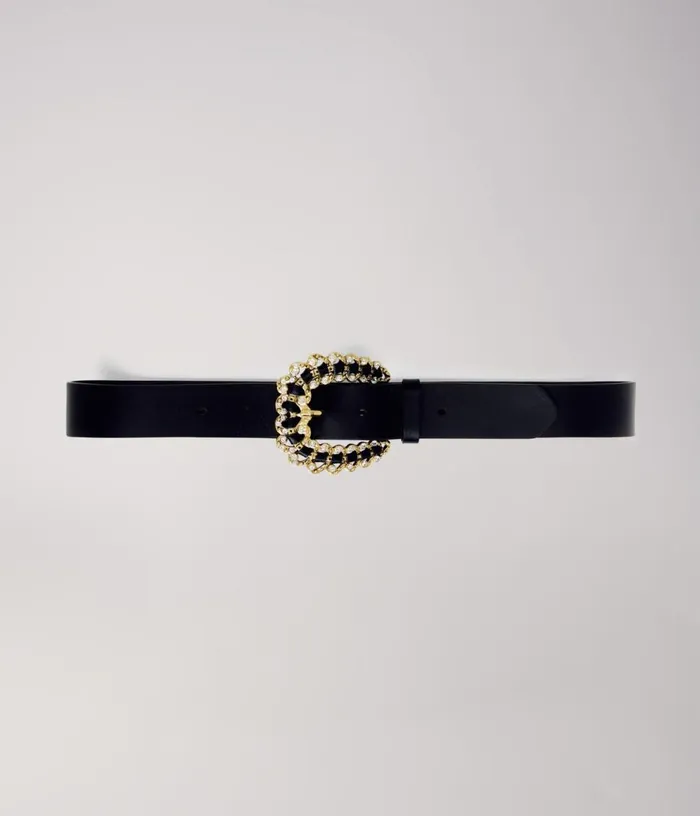 Maje Belt With Diamanteacute Buckle Women Belts