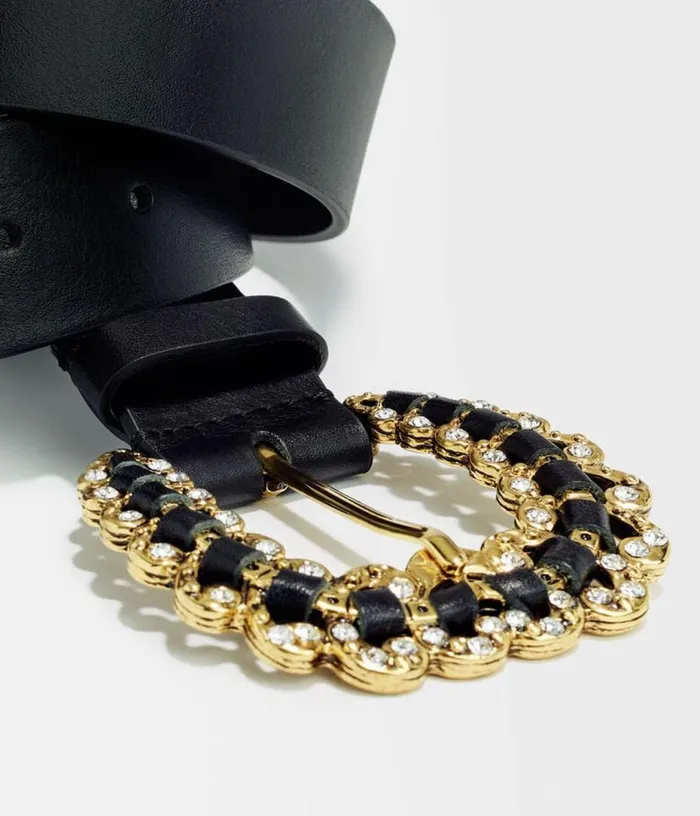 Maje Belt With Diamanteacute Buckle Women Belts