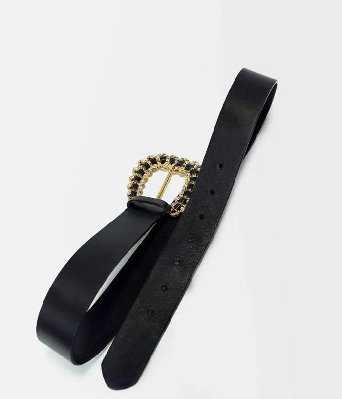 Maje Belt With Diamanteacute Buckle Women Belts