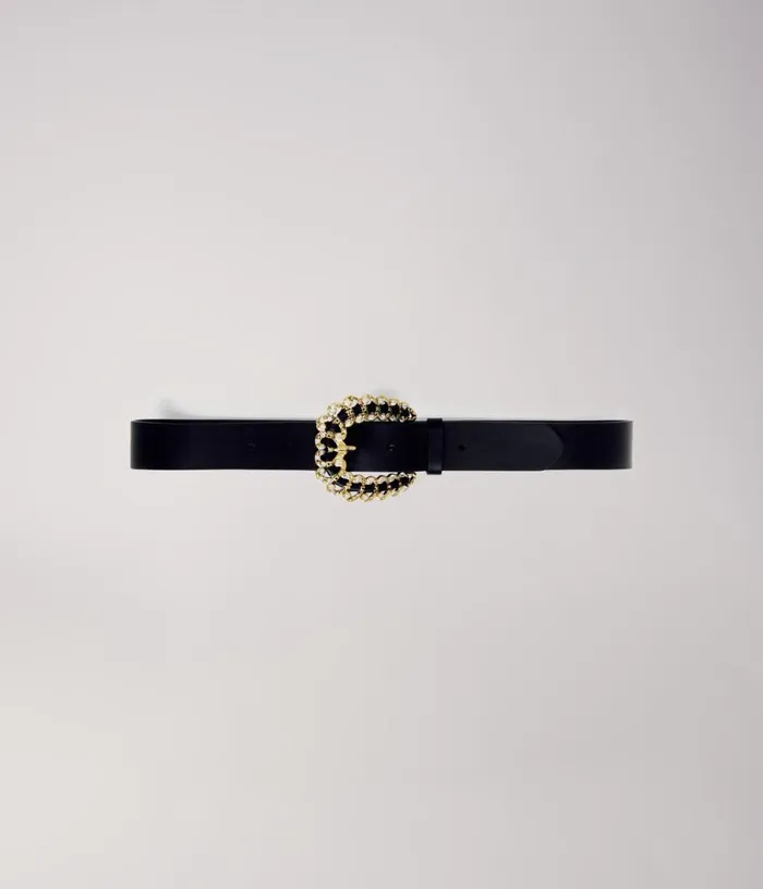 Maje Belt With Diamanteacute Buckle Women Belts