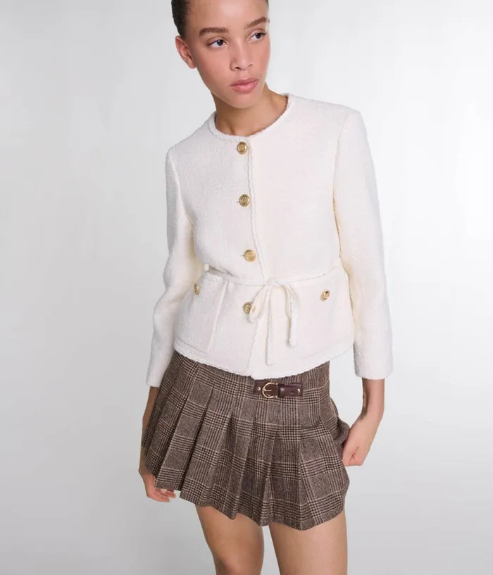 Maje Belted Jacket Women Blazers and Jackets
