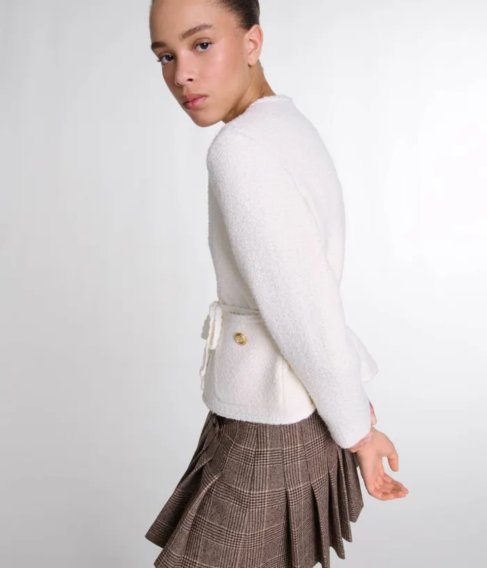 Maje Belted Jacket Women Blazers and Jackets