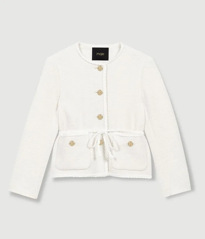 Maje Belted Jacket Women Blazers and Jackets