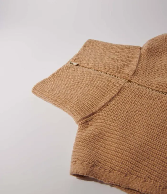 Maje Cashmerewool Zipup Neck Warmer Women Scarves and Ponchos