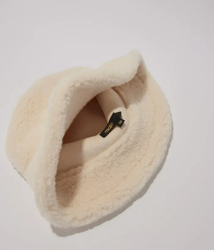 Maje Faux Fur Bucket Hat Women Hats