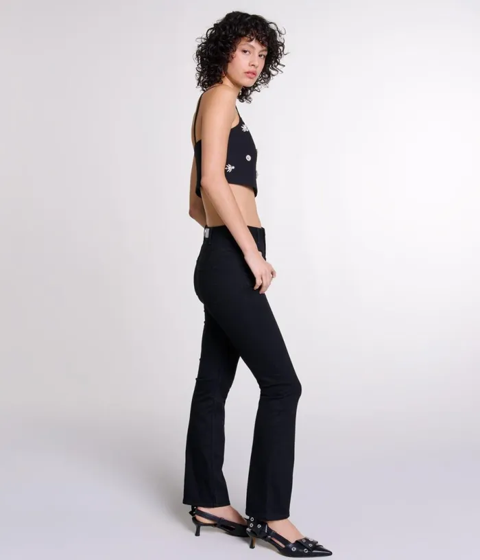 Maje Jeans With Pockets Flared At The Bottom Women Pants and Jeans