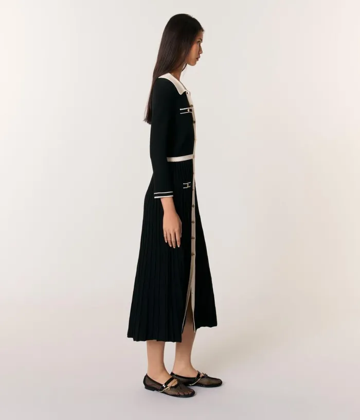 Maje Knit Maxi Dress Women Dresses
