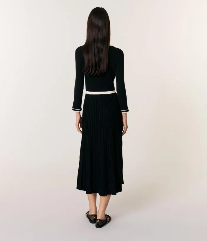 Maje Knit Maxi Dress Women Dresses