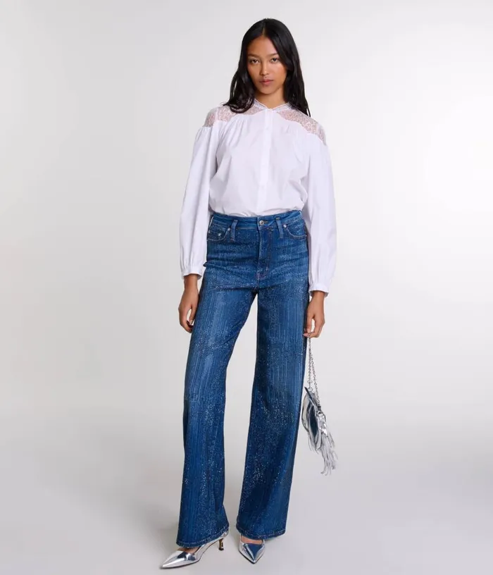 Maje Lace Shirt Women Tops and Shirts