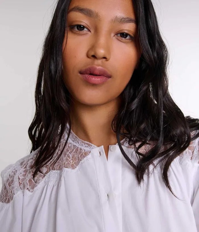 Maje Lace Shirt Women Tops and Shirts