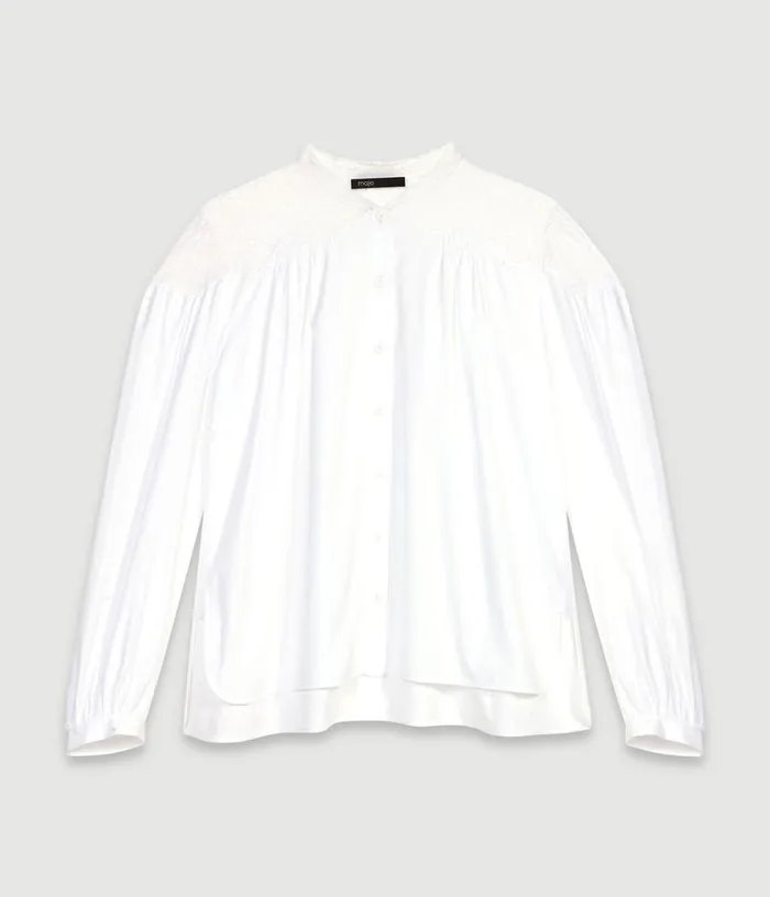 Maje Lace Shirt Women Tops and Shirts