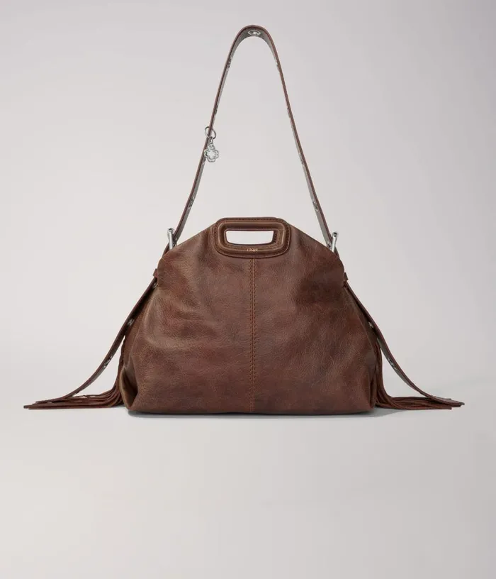 Maje Miss M Bag In Vintage Leather Women Shoulder Bags