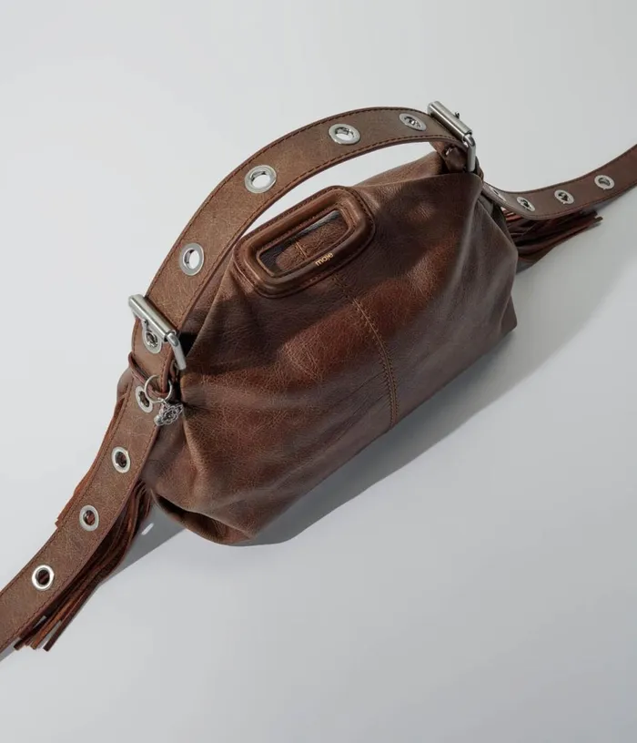 Maje Miss M Bag In Vintage Leather Women Shoulder Bags