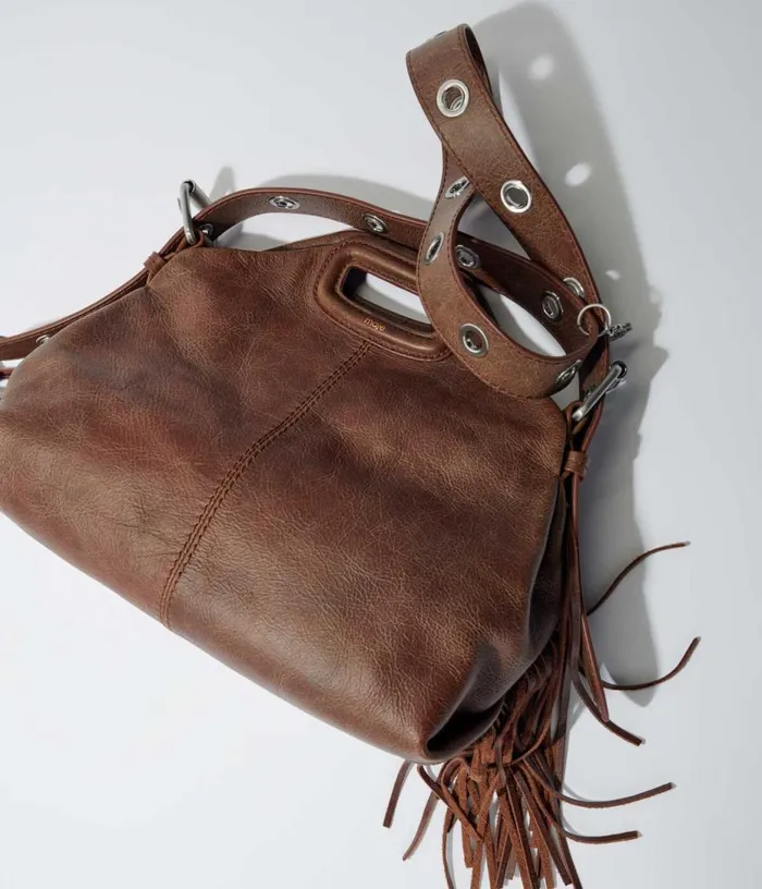 Maje Miss M Bag In Vintage Leather Women Shoulder Bags