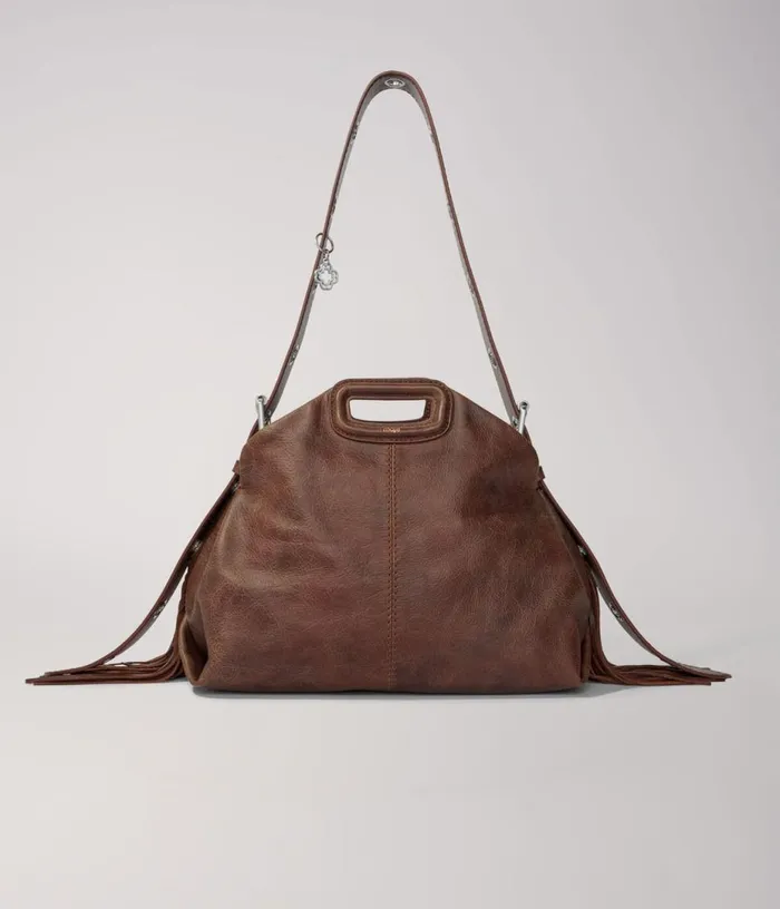Maje Miss M Bag In Vintage Leather Women Shoulder Bags