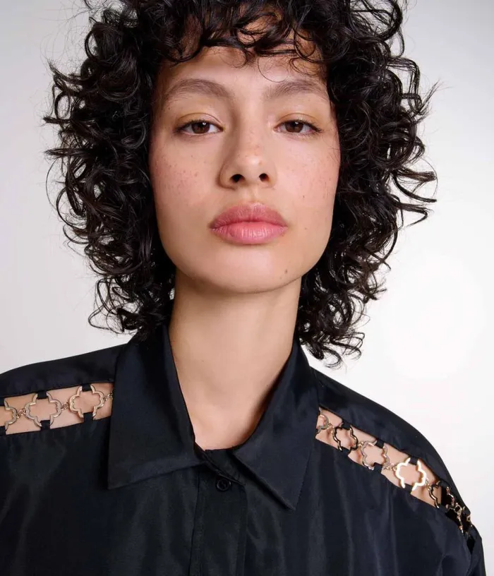 Maje Openwork Shirt Women Tops and Shirts