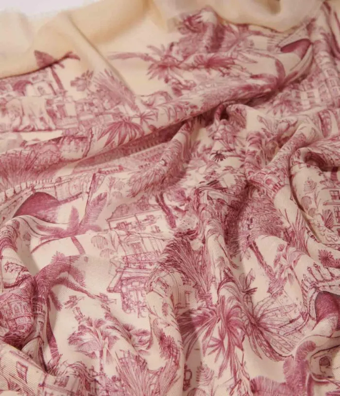 Maje Patterned Cashmere Blend Scarf Women Scarves and Ponchos