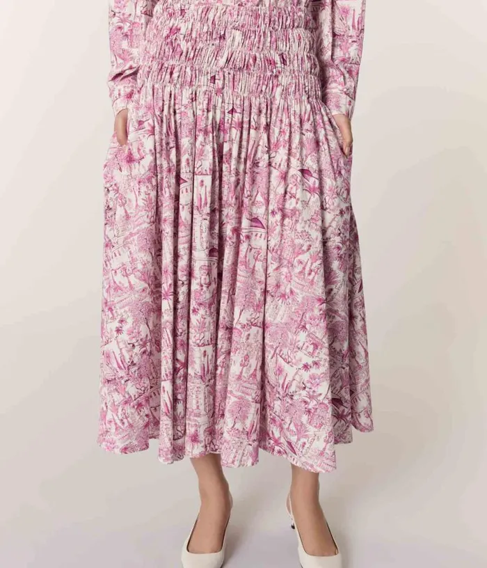Maje Printed Maxi Skirt Women Skirts and Shorts