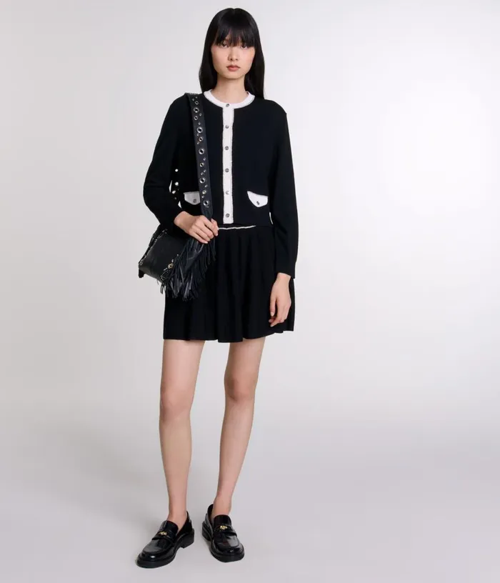 Maje Rhinestone Cardigan Women Sweaters and Cardigans