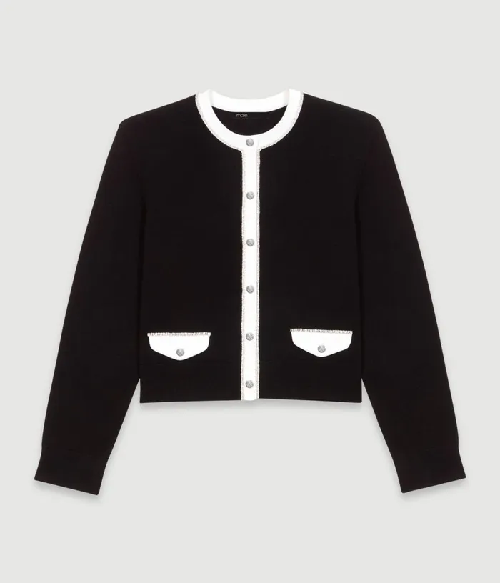 Maje Rhinestone Cardigan Women Sweaters and Cardigans