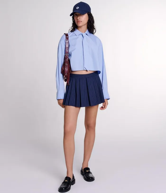 Maje Shirt With Removable Tie Women Tops and Shirts