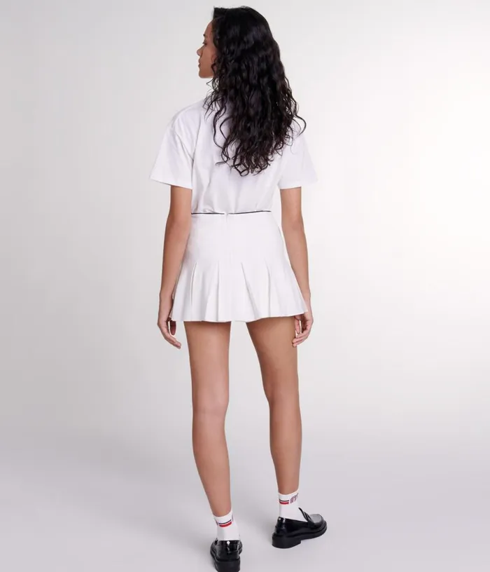 Maje Short Pleated Skort Women Skirts and Shorts