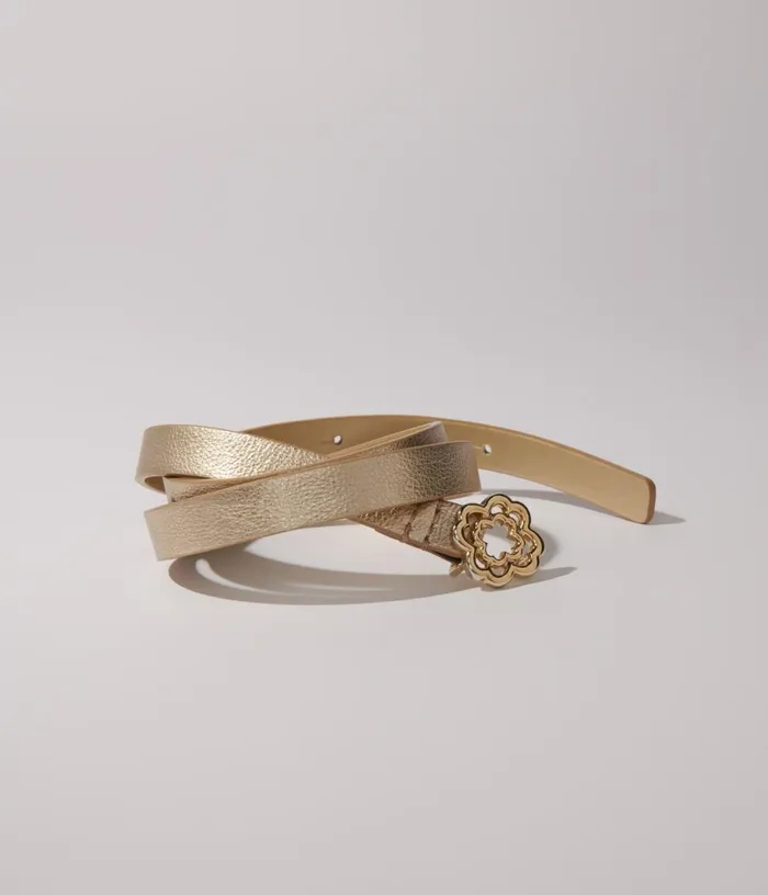 Maje Slim Belt With Clover Buckle Women Belts