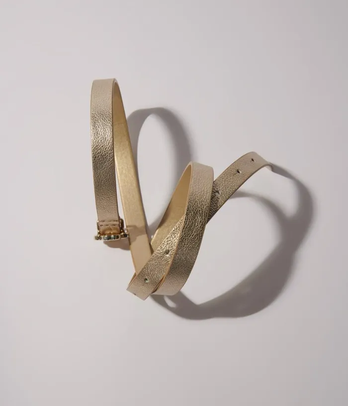 Maje Slim Belt With Clover Buckle Women Belts