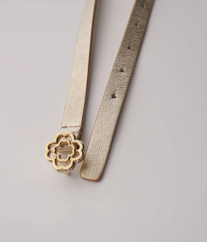 Maje Slim Belt With Clover Buckle Women Belts