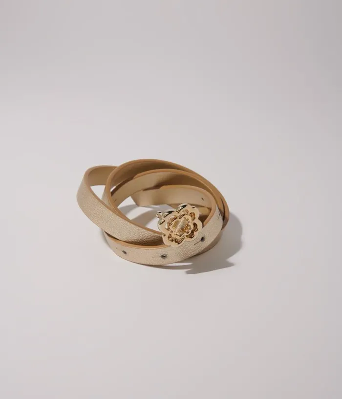 Maje Slim Belt With Clover Buckle Women Belts