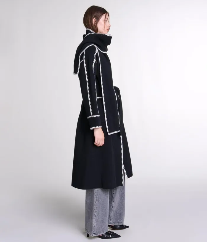 Maje Twotone Doublefaced Coat Women Coats