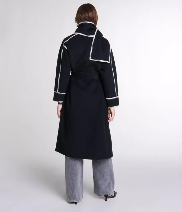 Maje Twotone Doublefaced Coat Women Coats