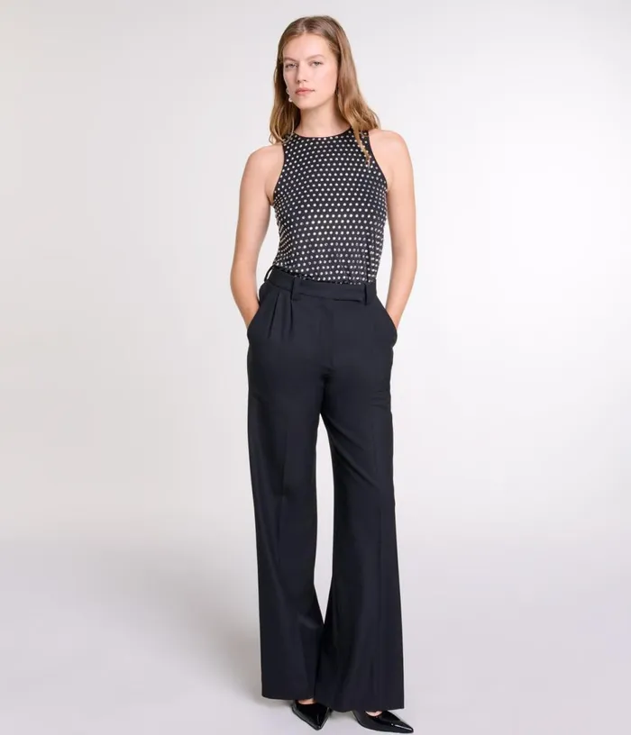 Maje Wideleg Suit Trousers Women Pants and Jeans