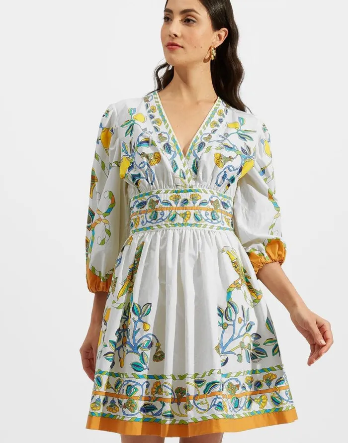 Margherita Dress Placed Borboni Place Bianco Women La Double J Dresses