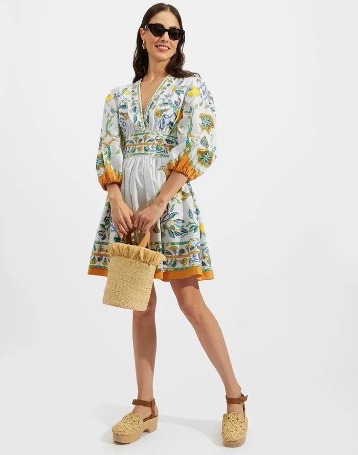 Margherita Dress Placed Borboni Place Bianco Women La Double J Dresses Margherita Dress Placed Borboni Place Bianco Women La Double J Dresses