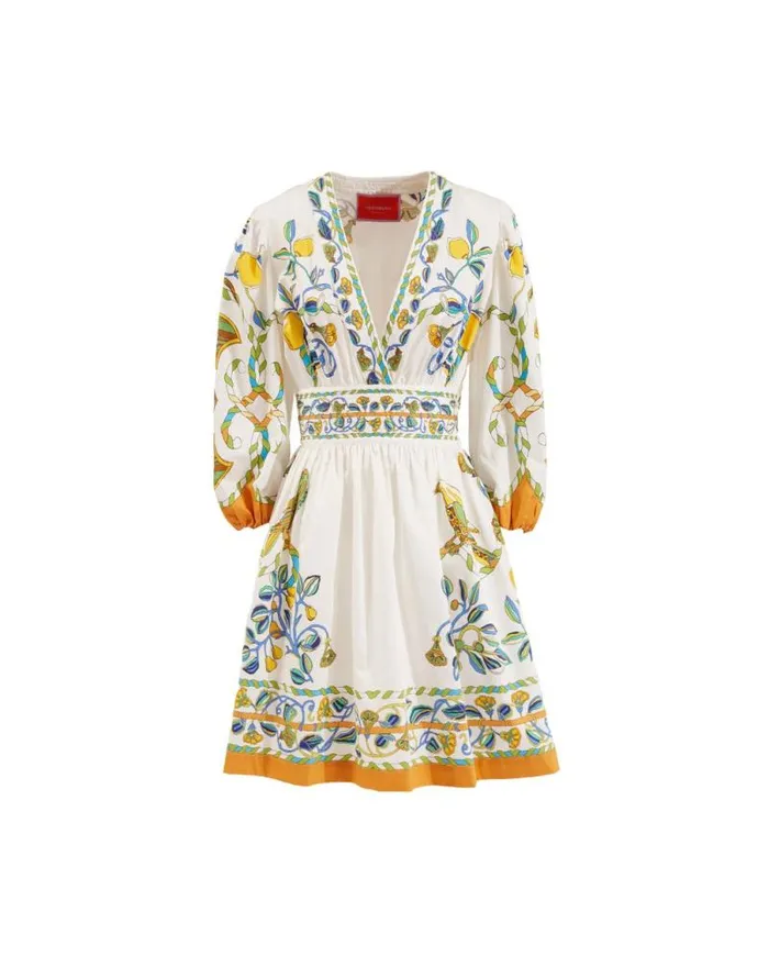 Margherita Dress Placed Borboni Place Bianco Women La Double J Dresses Margherita Dress Placed Borboni Place Bianco Women La Double J Dresses